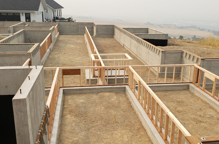 a construction site of a new house